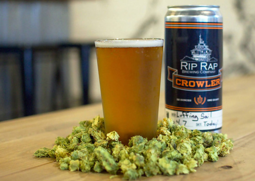 crowler and hops